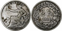 Switzerland 2 Francs Coin, Bern, Silver, KM:10a -