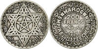 Morocco 200 Francs Mohammed V, Paris, Silver, KM:53 -