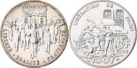 France 100 Francs Coin, Libération de Paris, Silver -