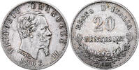 Italy 20 Centesimi Vittorio Emanuele II, Milan, Silver -