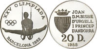 Andorra 20 Diners Coin, Silver, KM:48 -