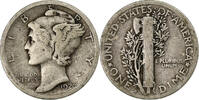 United States Dime Coin, Mercury Dime, U.S. Mint, Denver -
