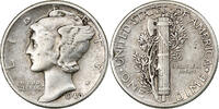 United States Dime Mercury Dime, U.S. Mint, Silver, KM:140 -