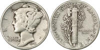 United States Dime Coin, Mercury Dime, U.S. Mint, Philadelphia -