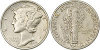 United States Dime Mercury, Philadelphia, Silver, KM:140 -