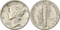 United States Dime Mercury Dime, U.S. Mint, Silver, KM:140 -