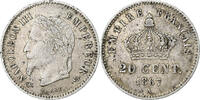 France 20 Centimes Napoleon III, Paris, Silver, Gadoury:309 -