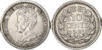 Netherlands 10 Cents Wilhelmina I, Silver, KM:145 -
