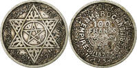 Morocco 100 Francs MOROCCO, Paris, KM #52, Silver, 4.01 -