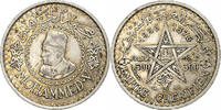 Morocco 500 Francs Coin, Mohammed V, Paris, Silver, KM:54 -