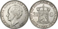 Netherlands 2-1/2 Gulden Coin, Wilhelmina I, Silver, KM:165 -