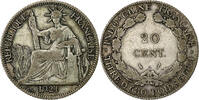 French Indochina 20 Cents FRENCH INDO-CHINA, Paris, Silver, Lecompte:221 -