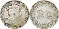 Straits Settlements 20 Cents Edward VII, Bombay, Silver -