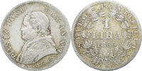 Italian States Lira ITALIAN STATES, PAPAL STATES, Pius IX, Rome, Silver -