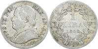 Italian States Lira ITALIAN STATES, PAPAL STATES, Pius IX, Rome, Silver -