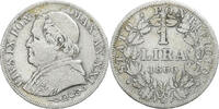 Italian States Lira ITALIAN STATES, PAPAL STATES, Pius IX, Rome, Silver -