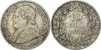 Italian States 10 Soldi, 50 Centesimi ITALIAN STATES, PAPAL STATES, Pius IX, 10 Soldi, 1868 XXIII, Rome -