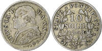 Italian States 10 Soldi, 50 Centesimi ITALIAN STATES, PAPAL STATES, Pius IX, 10 Soldi, 1868 XXIII, Rome -