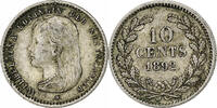 Netherlands 10 Cents Wilhelmina I, Silver, KM:116 -