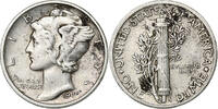 United States Dime Mercury Dime, U.S. Mint, Silver, KM:140 -