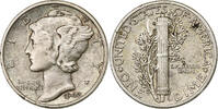 United States Dime Coin, Mercury Dime, U.S. Mint, Philadelphia -