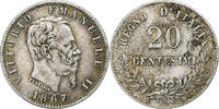 Italy 20 Centesimi Vittorio Emanuele II, Torino, Silver -