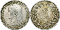 Netherlands 25 Cents Coin, Wilhelmina I, Silver, KM:115 -