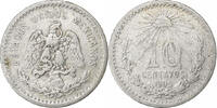 Mexico 10 Centavos Mexico City, Silver, KM:404.2 -