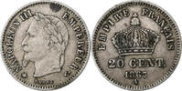 France 20 Centimes Napoleon III,Paris,Silver,KM 808.1,Gadoury 309 -