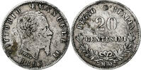 Italy 20 Centesimi Vittorio Emanuele II, Milan, Silver -