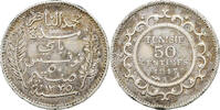 Tunisia 50 Centimes Coin, Muhammad al-Nasir Bey, Paris -