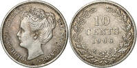 Netherlands 10 Cents Coin, Wilhelmina I, Silver, KM:136 -