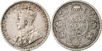 British India 2 Annas George V, Silver, AU(50-53), KM:515 -
