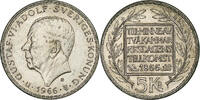 Sweden 5 Kronor Coin, Gustaf VI, Silver, KM:839 -