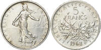 France 5 Francs Semeuse, Paris, Silver, Gadoury:770, Le -
