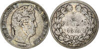 France 5 Francs Coin, Louis-Philippe, Rouen, Silver -