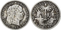 Haiti 20 Centimes Silver, KM:44 -