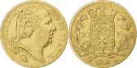France 20 Francs 1818 A Coin, Louis XVIII, Paris, Gold, KM:712.1 AU(50-53)
