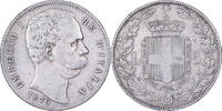 5 Lire 1879 R Italien Umberto I, Rome, Silber, S+, KM:20 S+