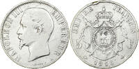 France 5 Francs Coin, Napoleon III, Paris, Silver, KM:782.1 -
