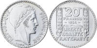 France 20 Francs Coin, Turin, Paris, Silver, KM:879 -