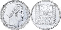 France 20 Francs Coin, Turin, Paris, Silver, KM:879 -