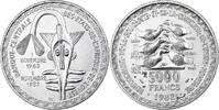 West African States 5000 Francs Silver, KM:11 -