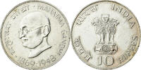 10 Rupees 1969 (B) India Mumbai, Silber, SS, KM:185 SS
