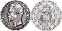 France 5 Francs 1856 A Napoléon III, Paris, Silver, Gadoury:734 EF(40-45)