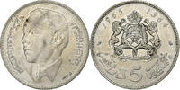 Morocco 5 Dirhams al-Hassan II, Paris, Silver, KM:57 -