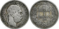 Hungary Korona Franz Joseph I, Kormoczbanya, Silver, KM:484 -