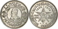 Morocco 500 Francs Mohammed V, Paris, Silver, KM:54 -