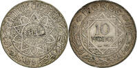 Morocco 10 Francs Mohammed V, Paris, Silver, KM:38 -