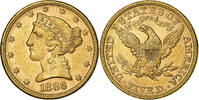 United States $5, Half Eagle Coronet Head, Philadelphia, Gold -
